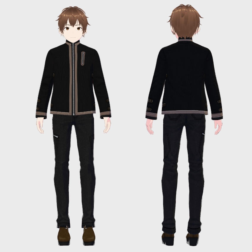 【FREE/無料】ハイネックジャケット【VRoid Texture】