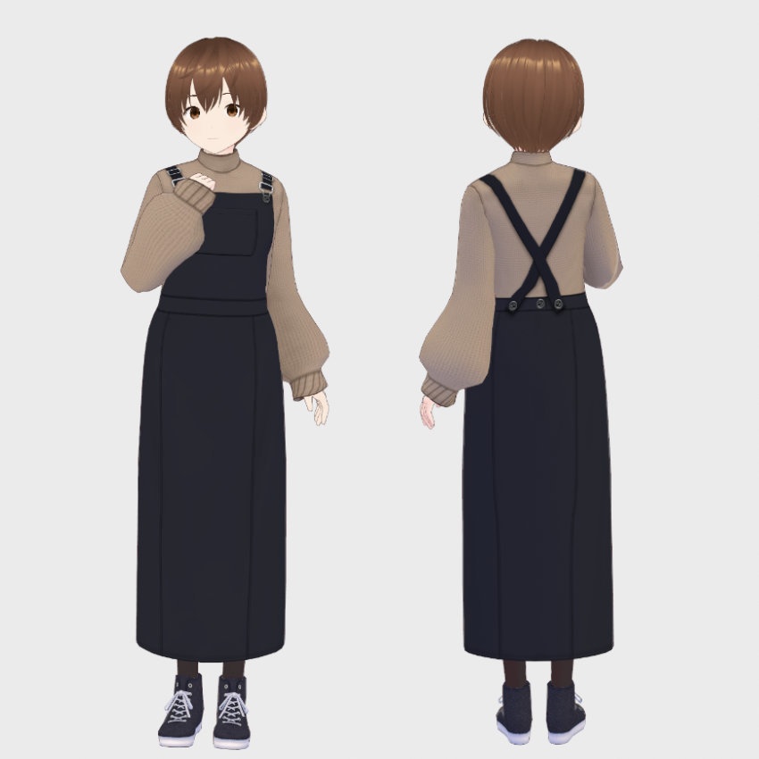 【FREE/無料】サロペットスカート【VRoid Texture】