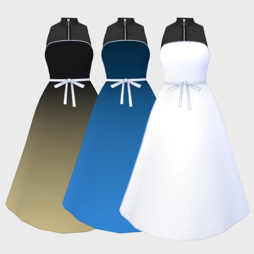 【FREE/無料】ノースリーブドレス【VRoid Texture】