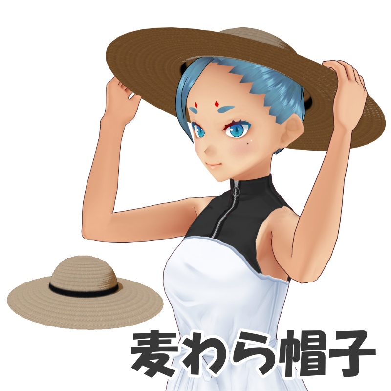 【Free Download】麦わら帽子_Straw hat【３Dモデル】