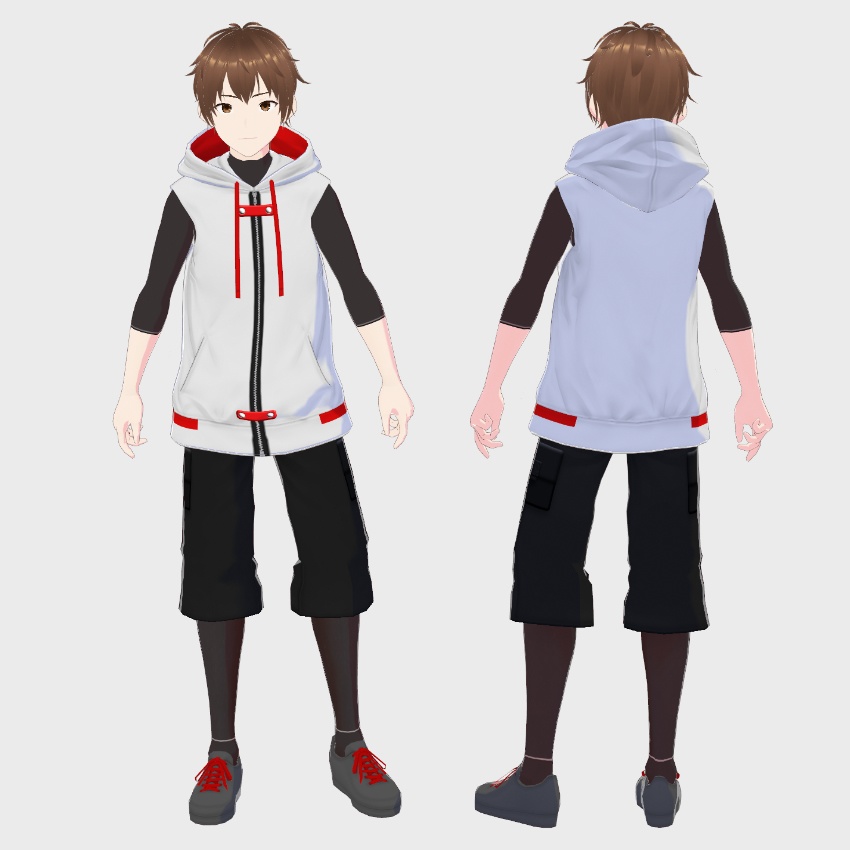 【FREE/無料】ノースリーブパーカー【VRoid Texture】