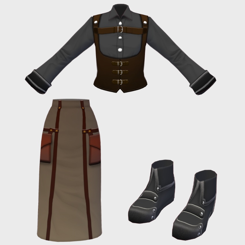 【FREE/無料】クラフトワーカー服【VRoid Texture】