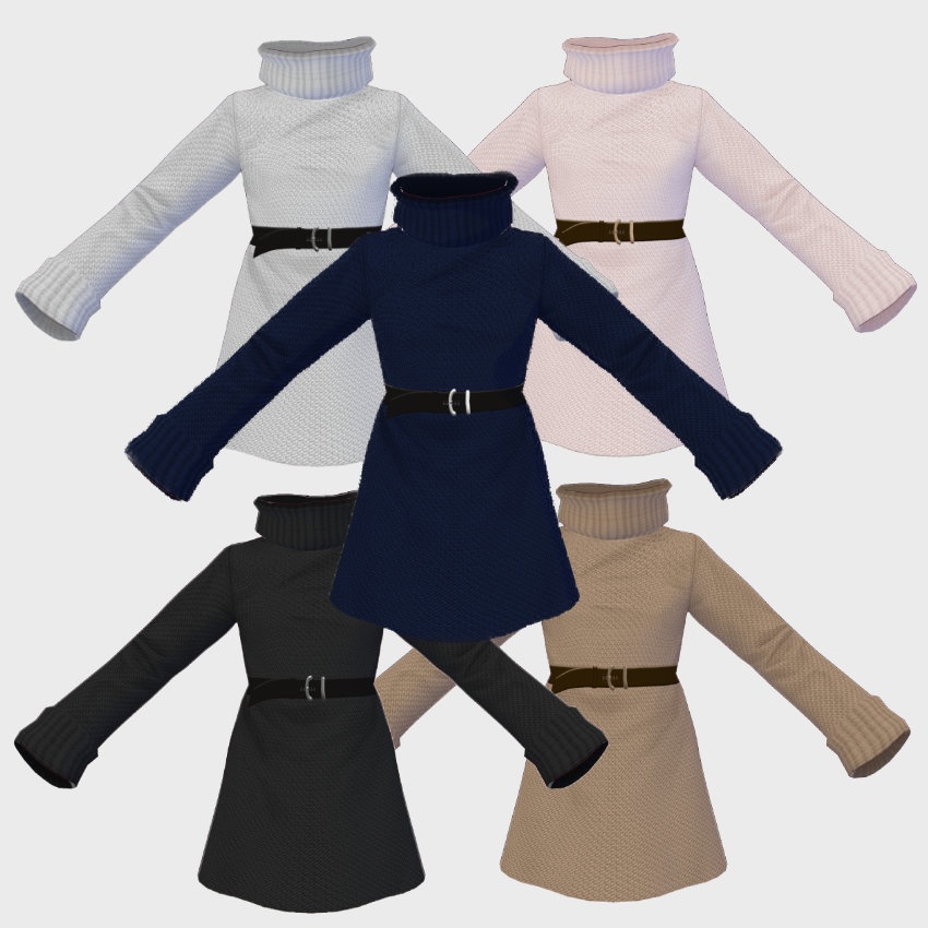 【FREE/無料】セータードレス【VRoid Texture】