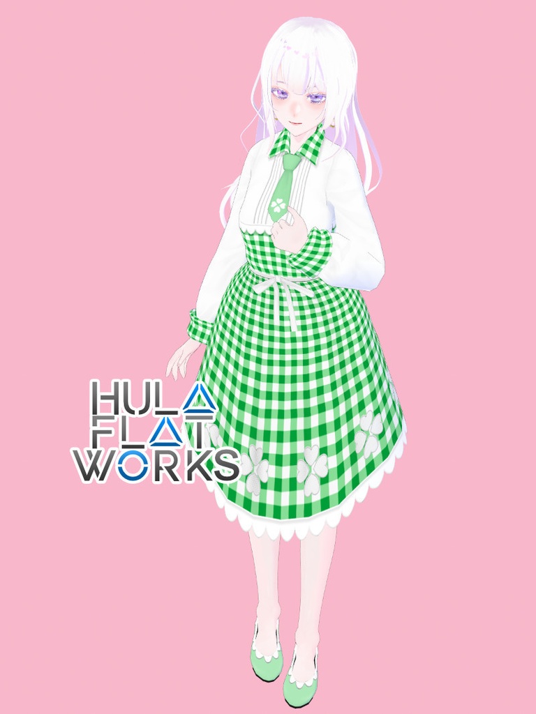 【FREE/無料】チェック柄ドレス【VRoid Texture】