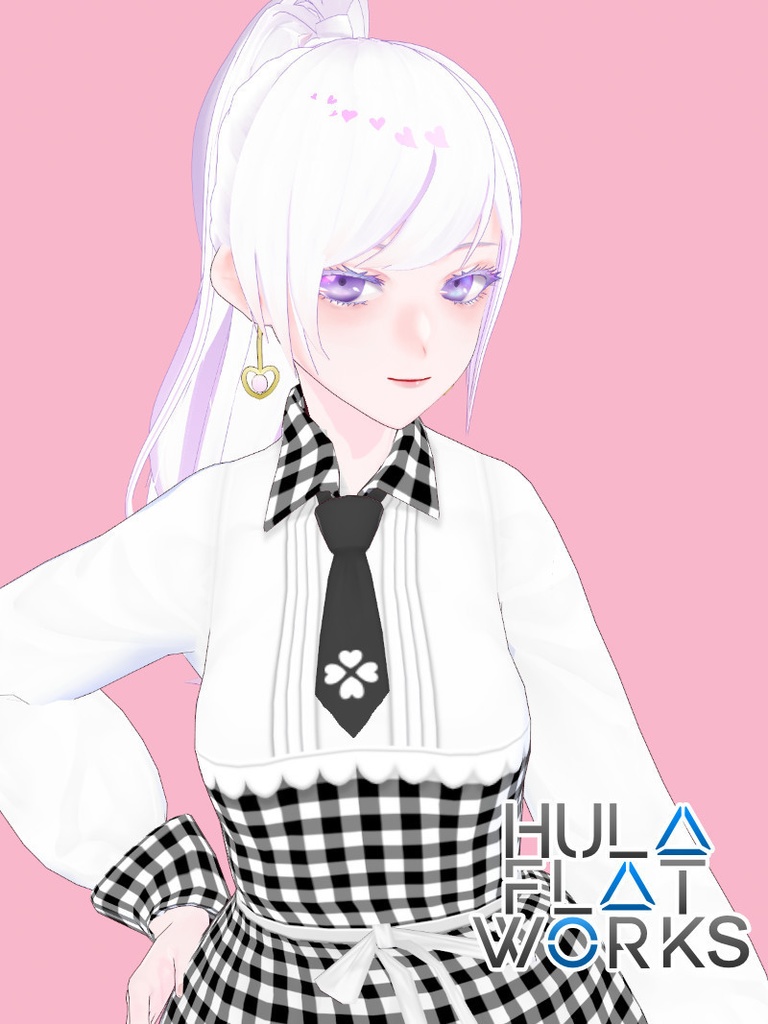 【FREE/無料】チェック柄ドレス【VRoid Texture】