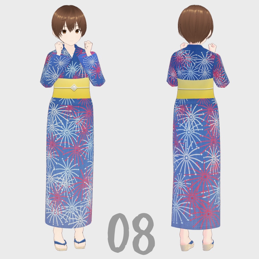 【FREE/無料】浴衣_yukata【VRoid Texture】