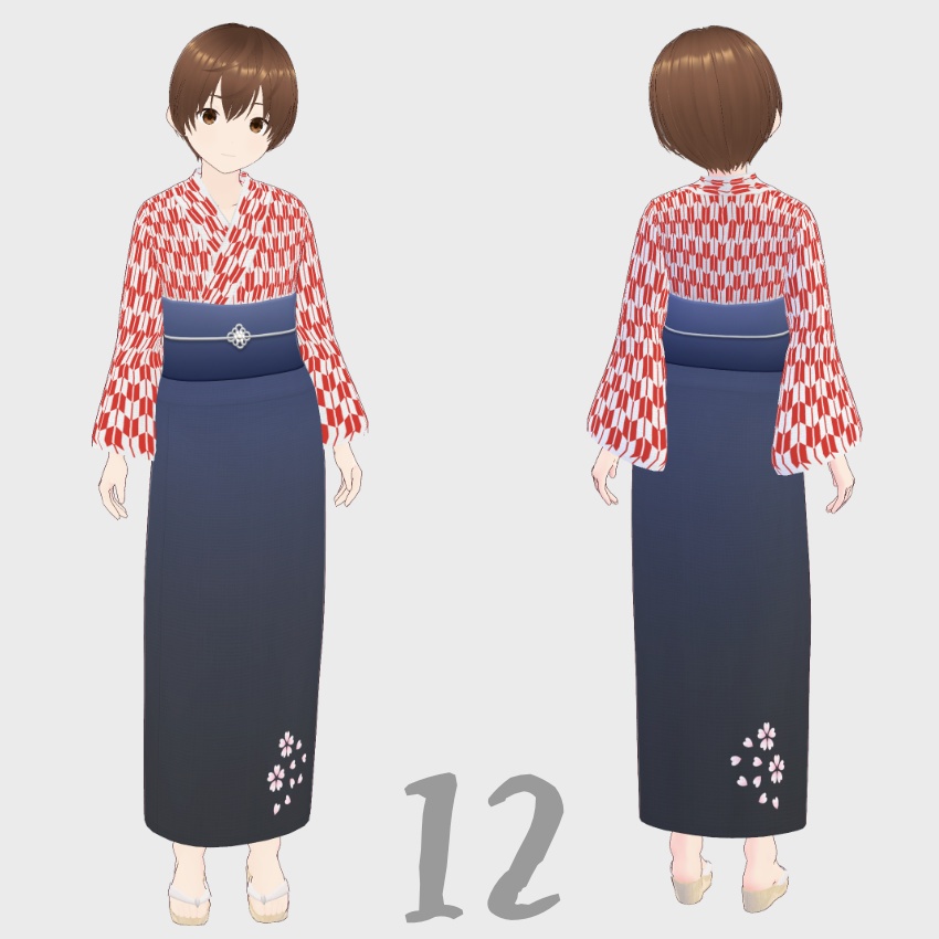 【FREE/無料】浴衣_yukata【VRoid Texture】