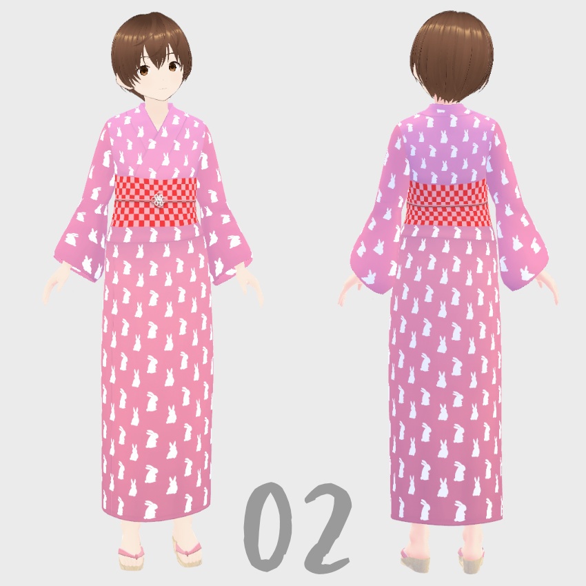 【FREE/無料】浴衣_yukata【VRoid Texture】