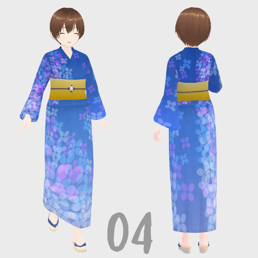 【FREE/無料】浴衣_yukata【VRoid Texture】