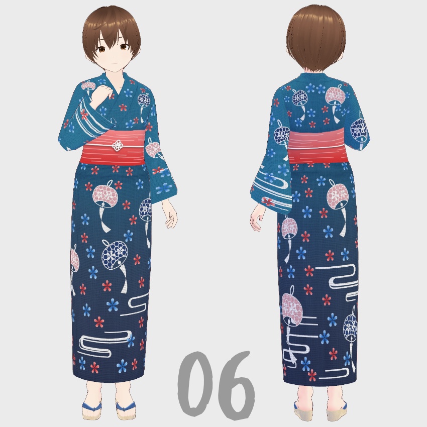 【FREE/無料】浴衣_yukata【VRoid Texture】