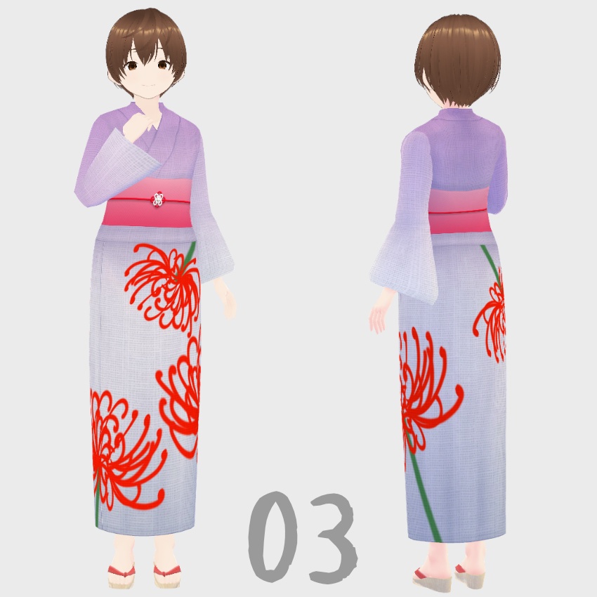 【FREE/無料】浴衣_yukata【VRoid Texture】