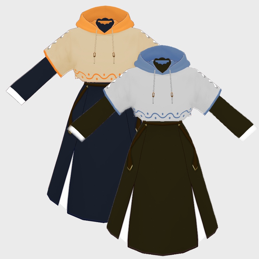 【FREE/無料】ショートフーディー【VRoid Texture】