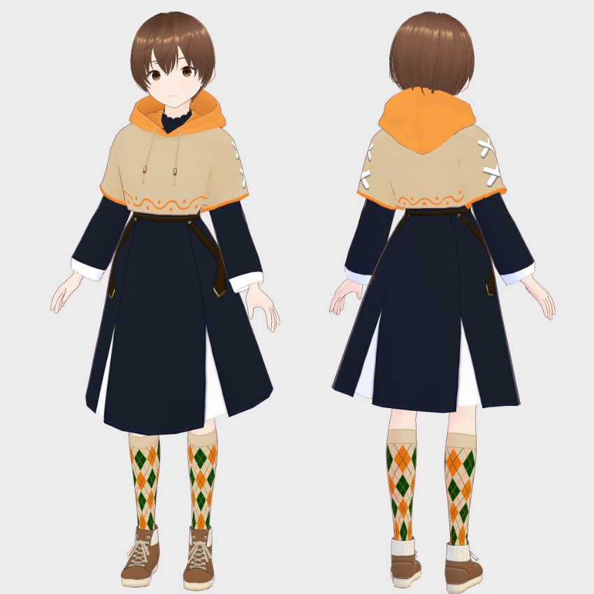 【FREE/無料】ショートフーディー【VRoid Texture】