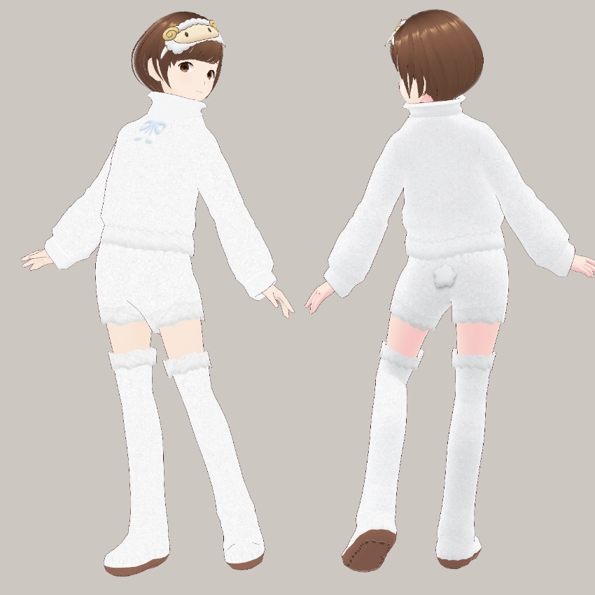 【FREE/無料】もこもこルームウェア【VRoid Texture】