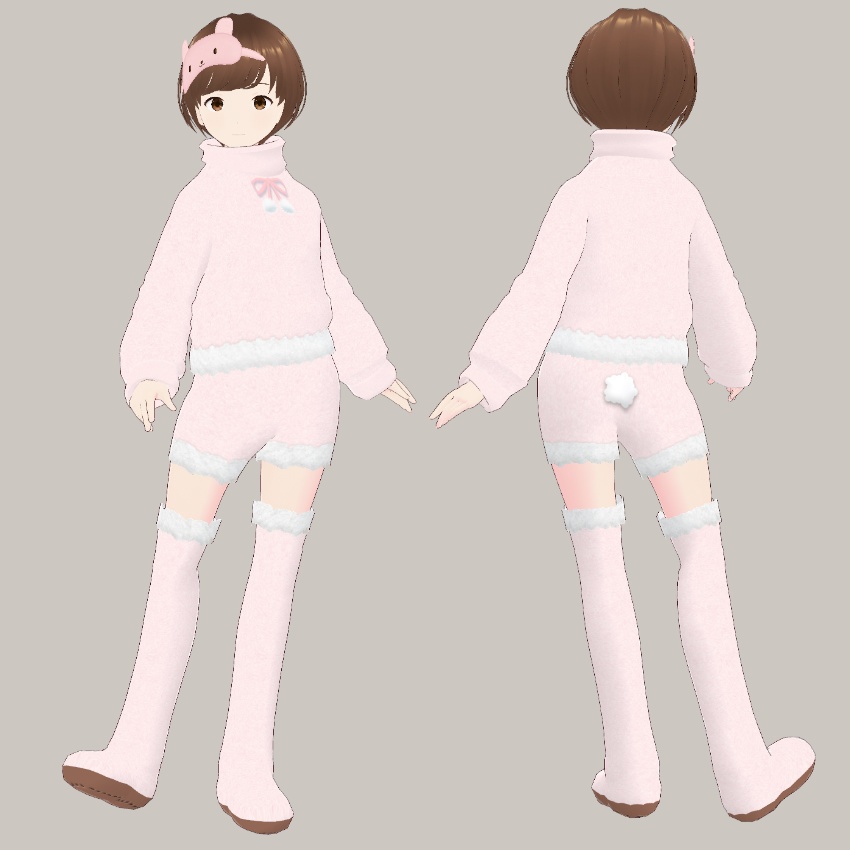 【FREE/無料】もこもこルームウェア【VRoid Texture】