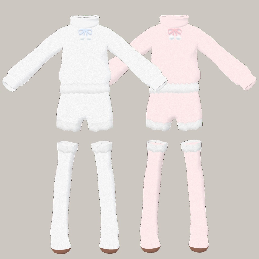 【FREE/無料】もこもこルームウェア【VRoid Texture】