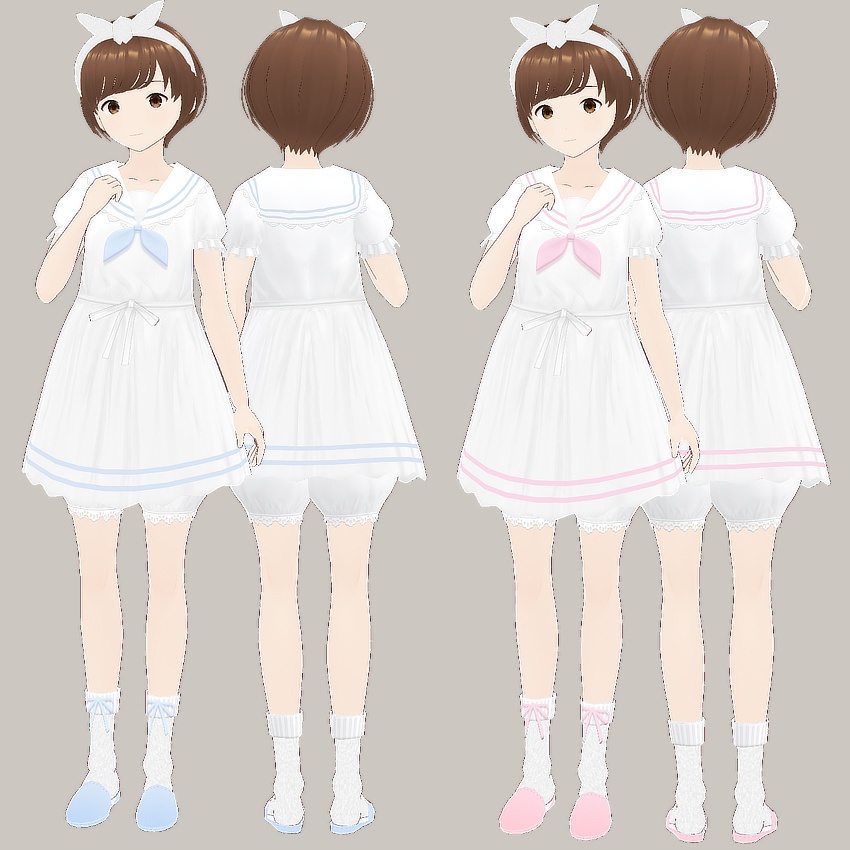【FREE/無料】セーラールームウェア【VRoid Texture】