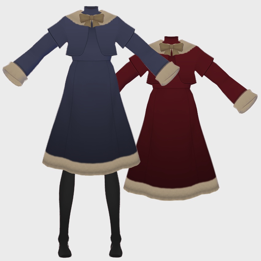 【FREE/無料】コートドレス【VRoid Texture】