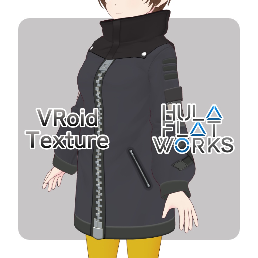 【FREE/無料】ベルトコート【VRoid Texture】