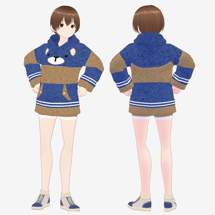【FREE/無料】クマパーカー【VRoid Texture】