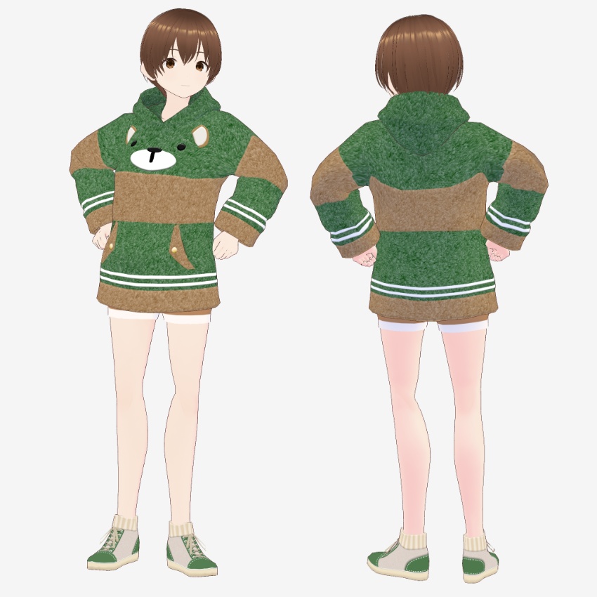 【FREE/無料】クマパーカー【VRoid Texture】