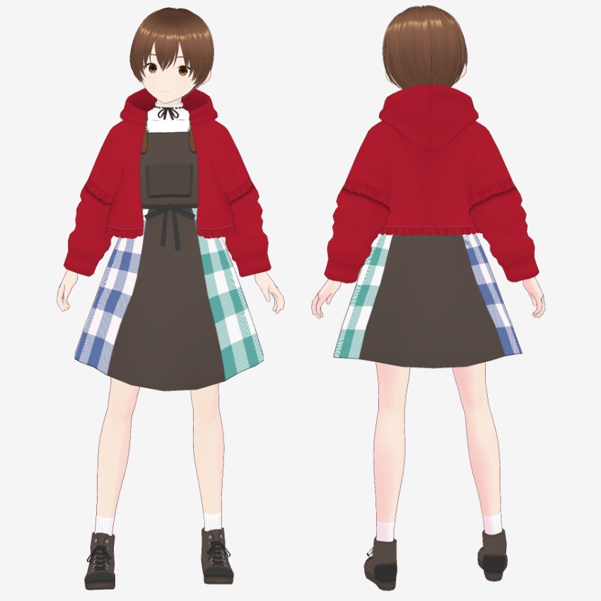 【FREE/無料】レッドパーカー【VRoid Texture】