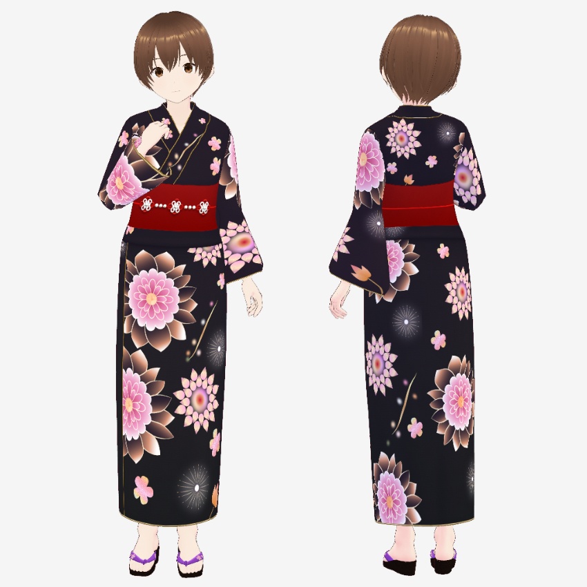 【FREE/無料】サマーコレクション浴衣【VRoid Texture】