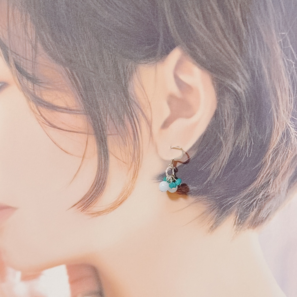 【725】イメージカラーの小粒ビーズピアス②