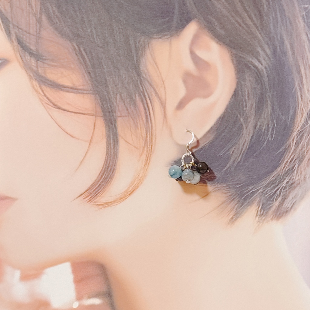 【725】イメージカラーの小粒ビーズピアス③