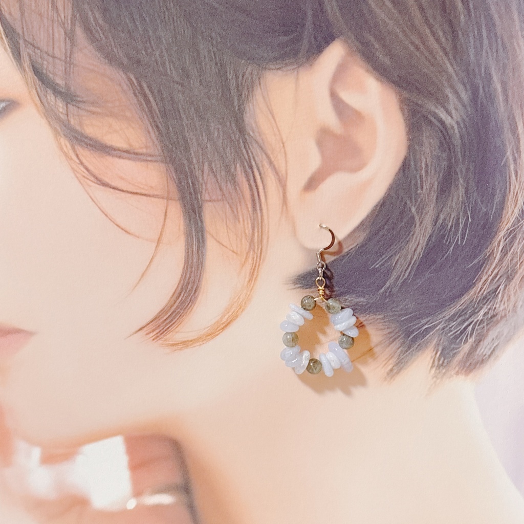 【725】イメージカラーのリースピアス②