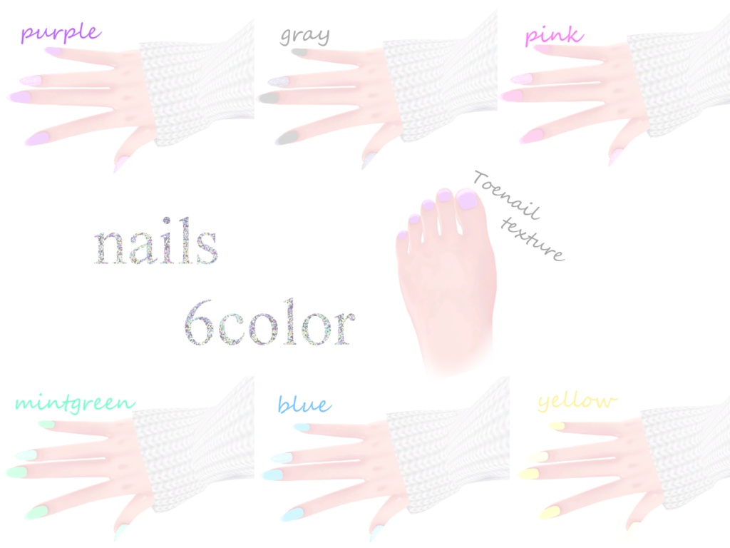 舞夜向けnail&make up texture