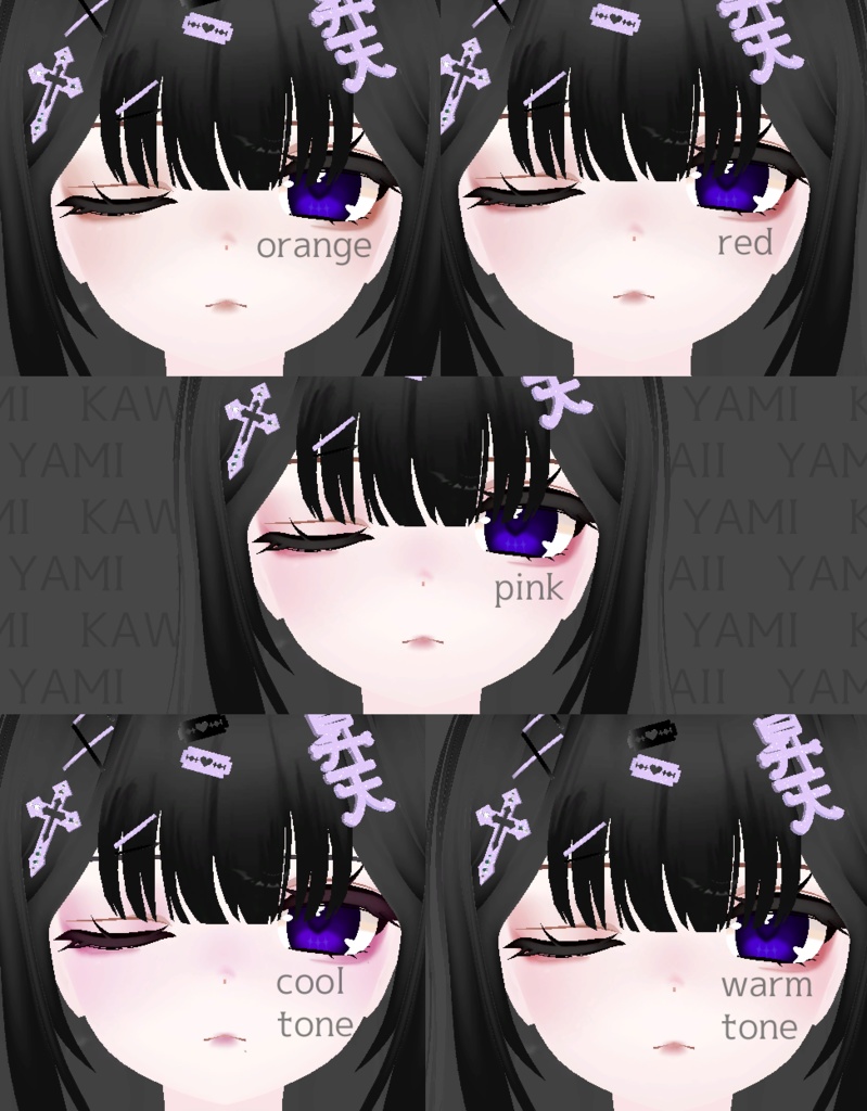 舞夜向け 病み可愛いEye&make up texture