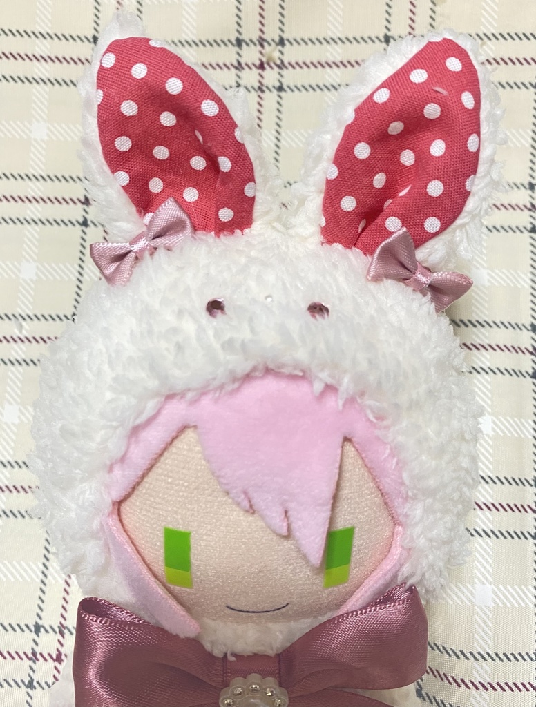 ケモポンチョ ぴんくどっとうさぎ