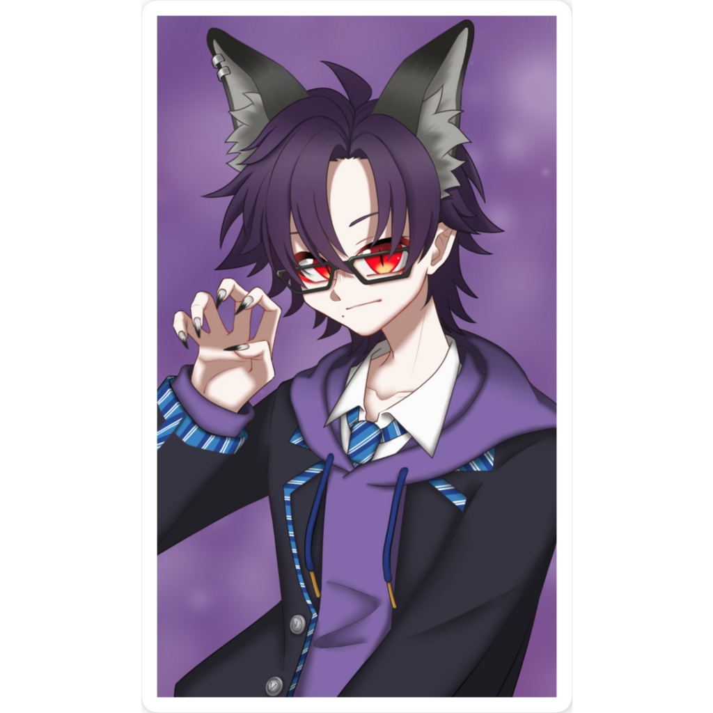 紫音いちた4周年記念スマホステッカー