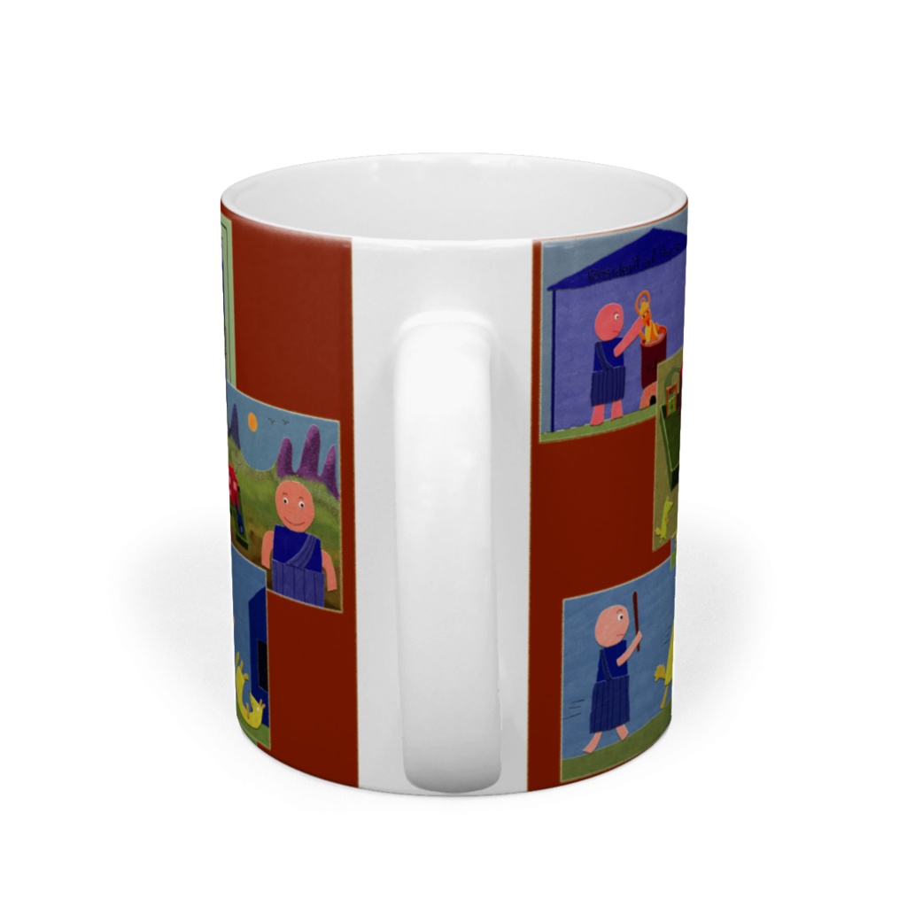 コラージュ(小僧と狐)