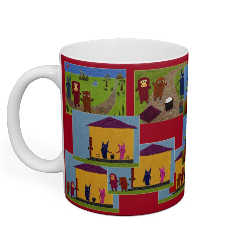 コラージュ(貉と猿と獺)