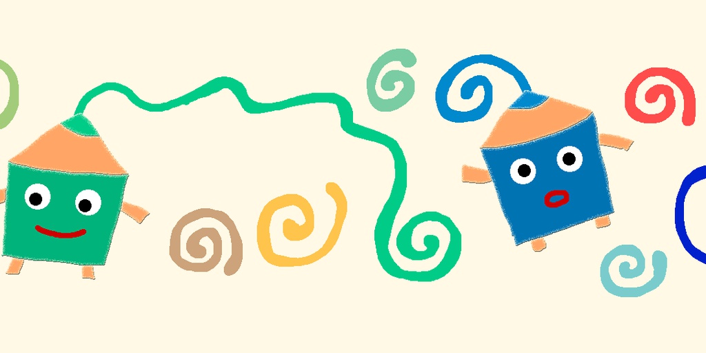 鉛筆くん(渦巻き)