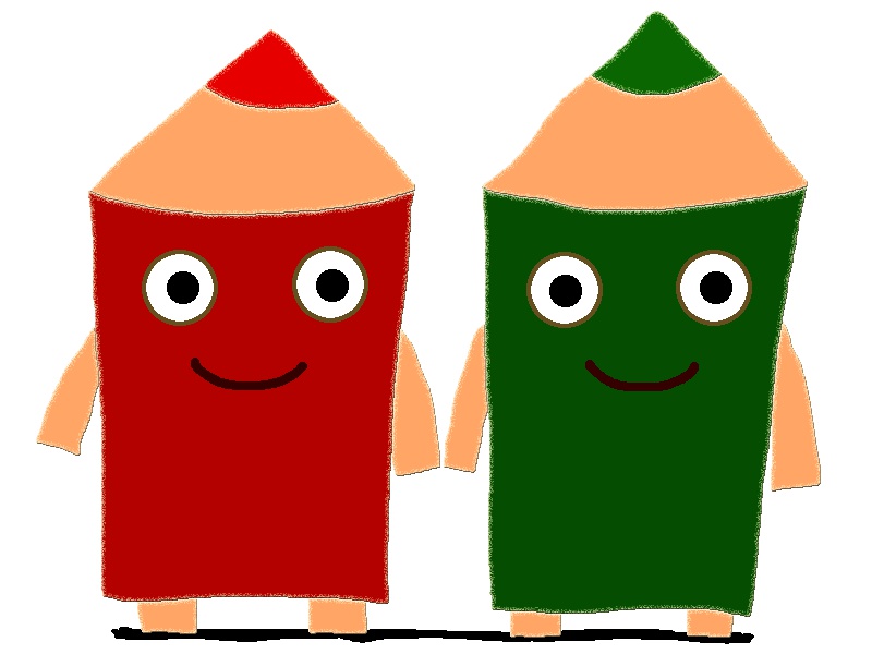 鉛筆くん(赤緑)