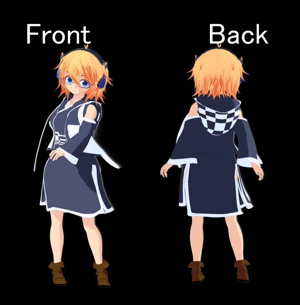 オリジナル3Dモデル 【りーず】Ver.2