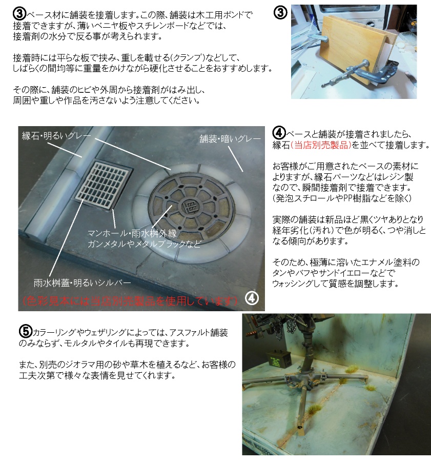 模型用ダメージ舗装板(単品)シリーズ