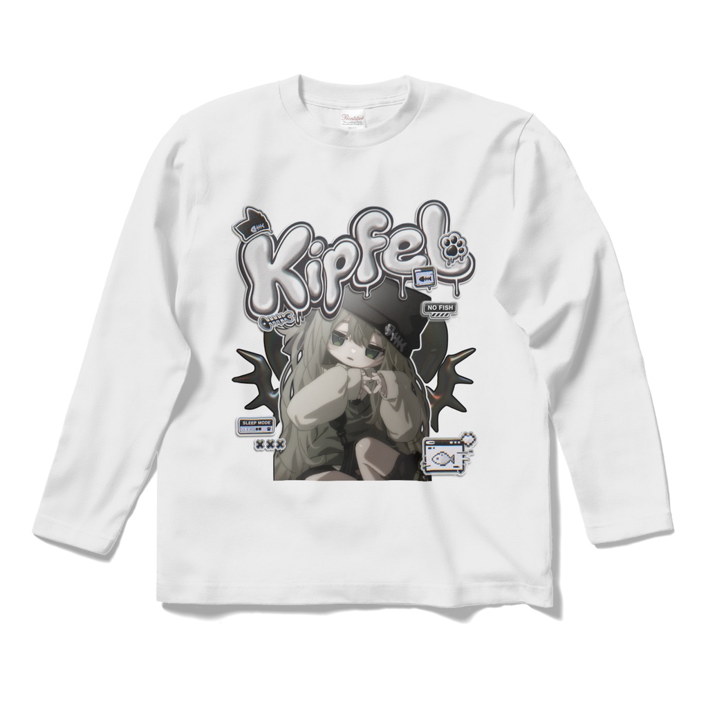 Y2K/Cyber Graphic ロングT-Shirt - キプフェル -