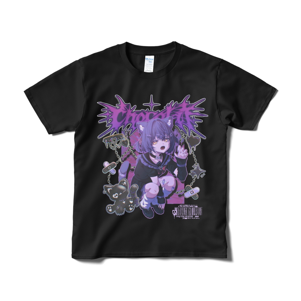 Y2K/Cyber Graphic T-Shirt - ショコラ -