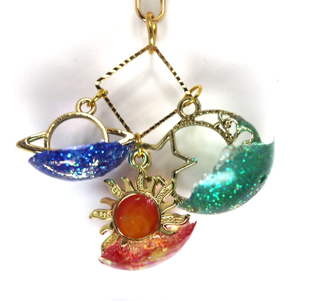 3つの惑星のキーホルダー