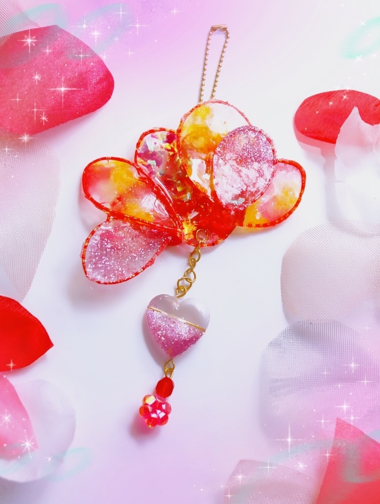 ワイヤー枠のキーホルダー