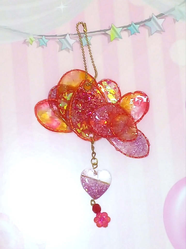 ワイヤー枠のキーホルダー