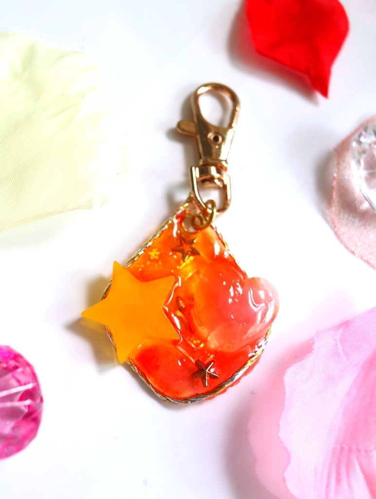 ワイヤー枠のキーホルダー