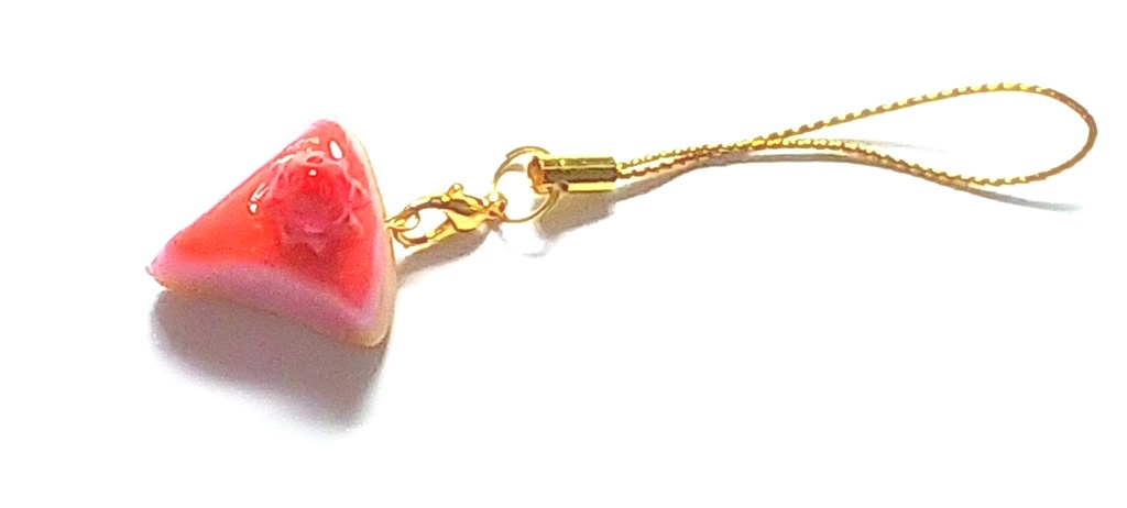 苺のムースケーキストラップ