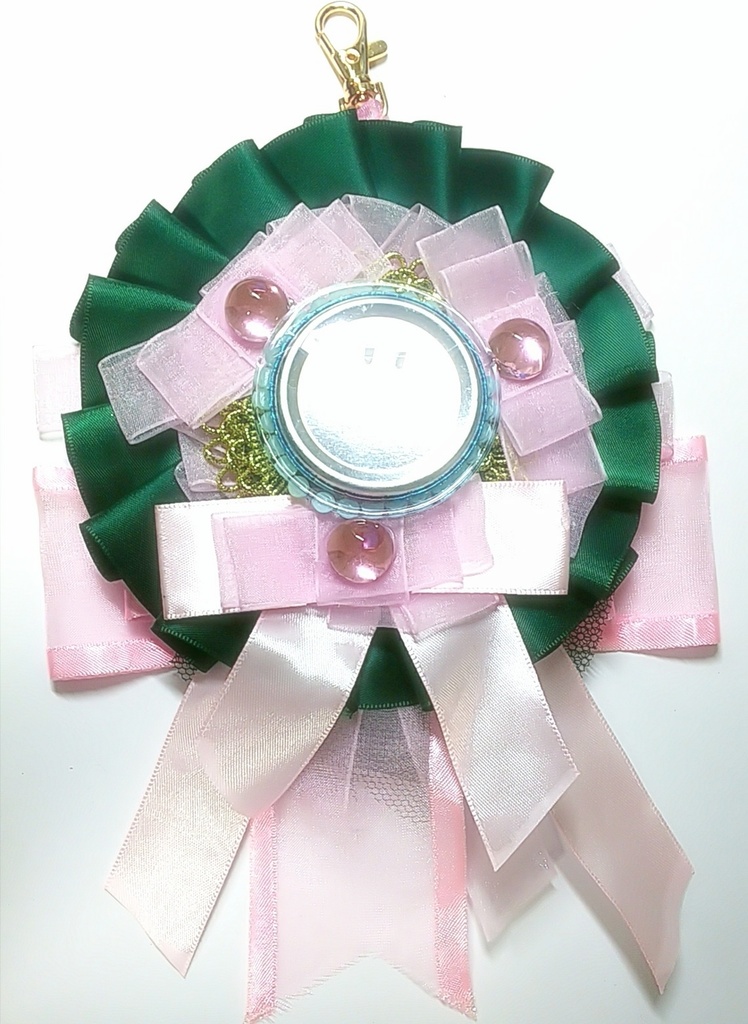 ロゼット 緑×ピンク