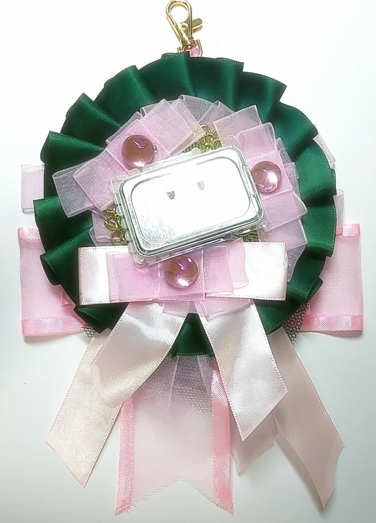 ロゼット 緑×ピンク