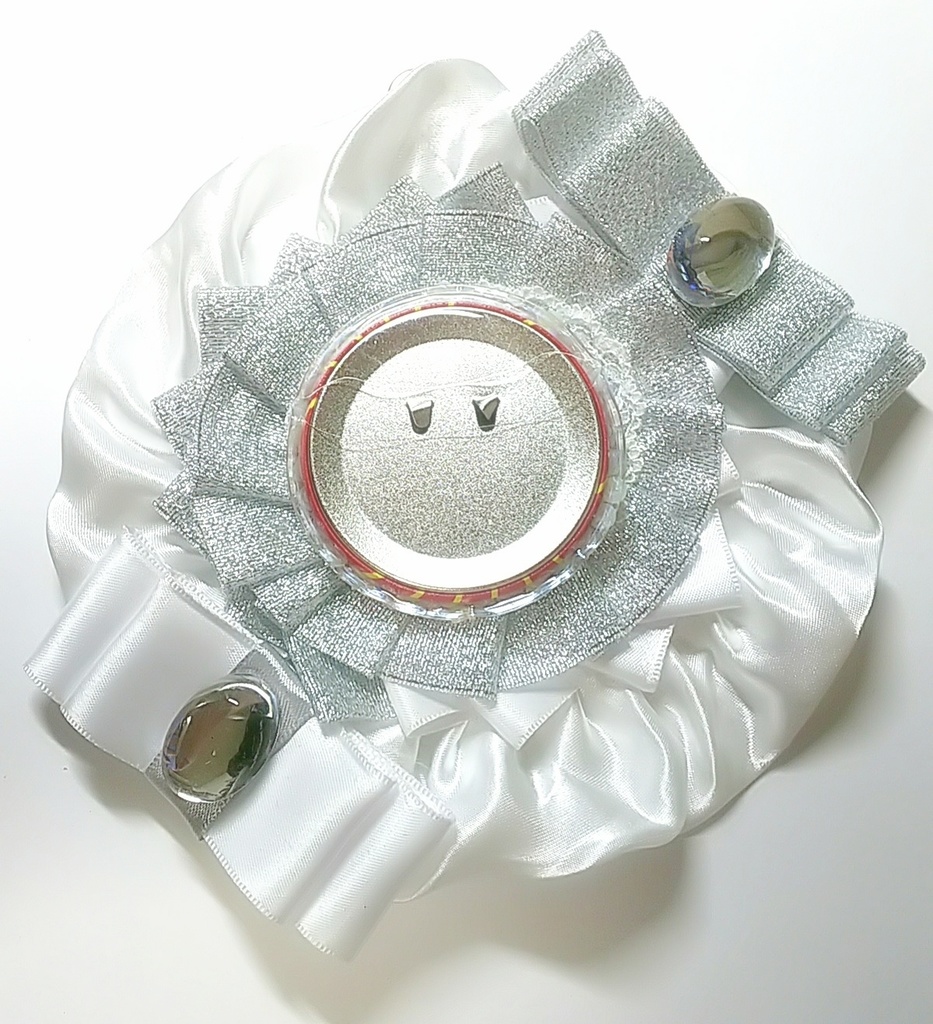 ロゼット 白×シルバー